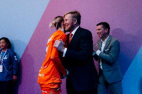 King Willem Alexander At IHF Womens Handball Championship - Rotterdam