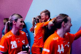 King Willem Alexander At IHF Womens Handball Championship - Rotterdam