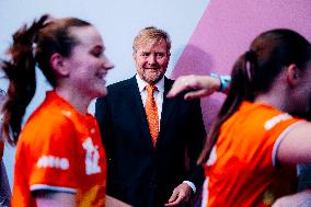 King Willem Alexander At IHF Womens Handball Championship - Rotterdam
