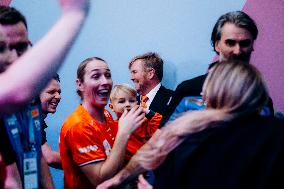 King Willem Alexander At IHF Womens Handball Championship - Rotterdam