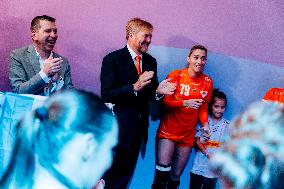 King Willem Alexander At IHF Womens Handball Championship - Rotterdam