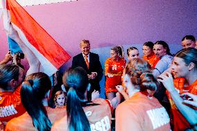 King Willem Alexander At IHF Womens Handball Championship - Rotterdam