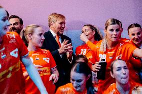King Willem Alexander At IHF Womens Handball Championship - Rotterdam