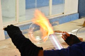 Production of Christmas Glass Spheres - Mexico
