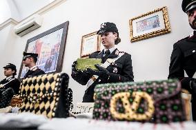 Carabinieri Return Stolen Bags In Press Conference - Rome