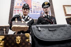 Carabinieri Return Stolen Bags In Press Conference - Rome