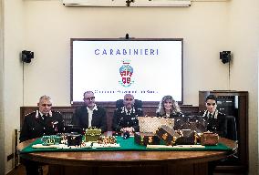 Carabinieri Return Stolen Bags In Press Conference - Rome