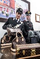Carabinieri Return Stolen Bags In Press Conference - Rome