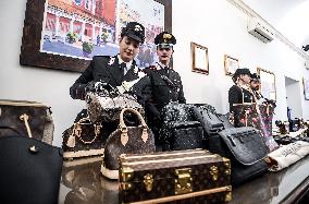 Carabinieri Return Stolen Bags In Press Conference - Rome
