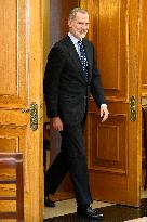 King Felipe Meets CSIF Representatives - Madrid
