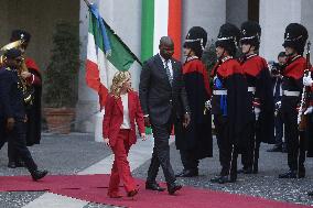 Giorgia Meloni Meets the President of the Republic of Mozambique - Rome