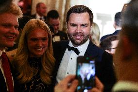 US President Donald J. Trump delivers remarks during the Congressional Ball at the White House