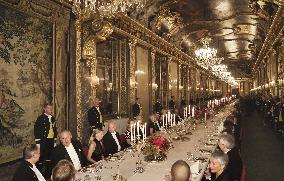 Nobel Prize winners attend banquet at royal palace