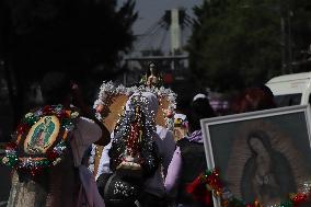 Pilgrims Continue Their Journey Toward Basilica of Guadalupe - Mexico