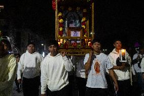 Pilgrims Continue Their Journey Toward Basilica of Guadalupe - Mexico