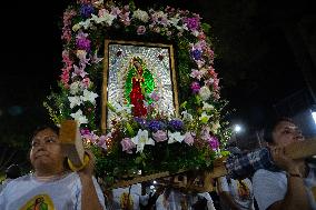 Pilgrims Continue Their Journey Toward Basilica of Guadalupe - Mexico