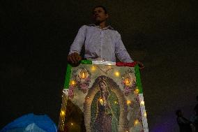 Pilgrims Continue Their Journey Toward Basilica of Guadalupe - Mexico