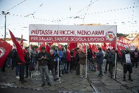 General Strike Demonstration by CIGL Lombardia - Milan