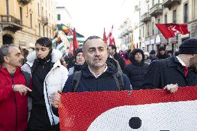 General Strike Demonstration by CIGL Lombardia - Milan