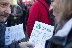 General Strike Demonstration by CIGL Lombardia - Milan
