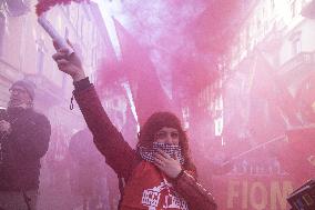 General Strike Demonstration by CIGL Lombardia - Milan