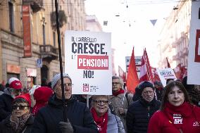 General Strike Demonstration by CIGL Lombardia - Milan