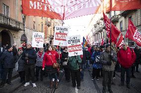 General Strike Demonstration by CIGL Lombardia - Milan