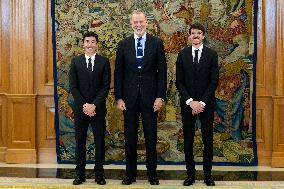 King Felipe VI Audience With Marc and Alex Marquez - Madrid