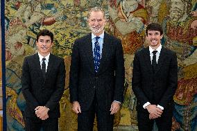 King Felipe VI Audience With Marc and Alex Marquez - Madrid