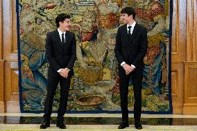 King Felipe VI Audience With Marc and Alex Marquez - Madrid