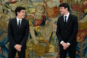 King Felipe VI Audience With Marc and Alex Marquez - Madrid