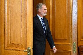 King Felipe VI Audience With Marc and Alex Marquez - Madrid