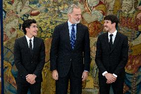 King Felipe VI Audience With Marc and Alex Marquez - Madrid
