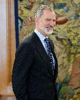 King Felipe VI Audience With Marc and Alex Marquez - Madrid