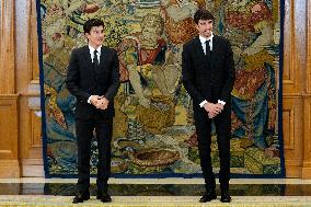 King Felipe VI Audience With Marc and Alex Marquez - Madrid