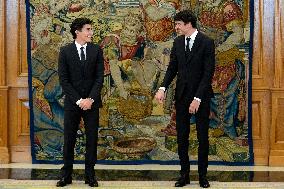 King Felipe VI Audience With Marc and Alex Marquez - Madrid