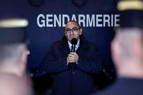 Minister of The Interior Nunez Visits BRI and GIGN - Versailles