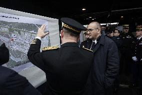 Minister of The Interior Nunez Visits BRI and GIGN - Versailles
