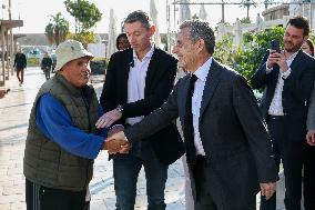 Nicolas Sarkozy And Son At Public Book Signing - France