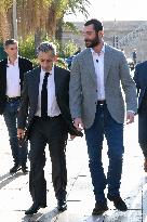Nicolas Sarkozy And Son At Public Book Signing - France