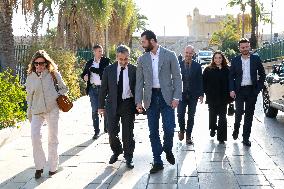 Nicolas Sarkozy And Son At Public Book Signing - France