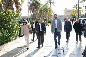 Nicolas Sarkozy And Son At Public Book Signing - France