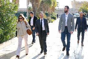 Nicolas Sarkozy And Son At Public Book Signing - France