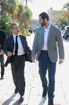 Nicolas Sarkozy And Son At Public Book Signing - France