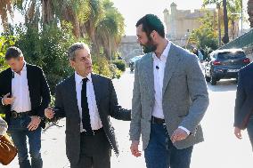 Nicolas Sarkozy And Son At Public Book Signing - France