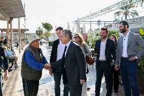 Nicolas Sarkozy And Son At Public Book Signing - France
