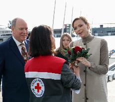NO TABLOIDS - Prince Albert And Princess Charlene With Elders at Red Cross Monegasque Event - Monaco
