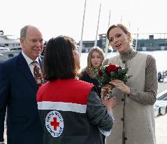 NO TABLOIDS - Prince Albert And Princess Charlene With Elders at Red Cross Monegasque Event - Monaco