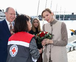 NO TABLOIDS - Prince Albert And Princess Charlene With Elders at Red Cross Monegasque Event - Monaco