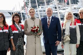 NO TABLOIDS - Prince Albert And Princess Charlene With Elders at Red Cross Monegasque Event - Monaco
